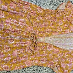 Universal Thread Yellow and Pink Floral Dress